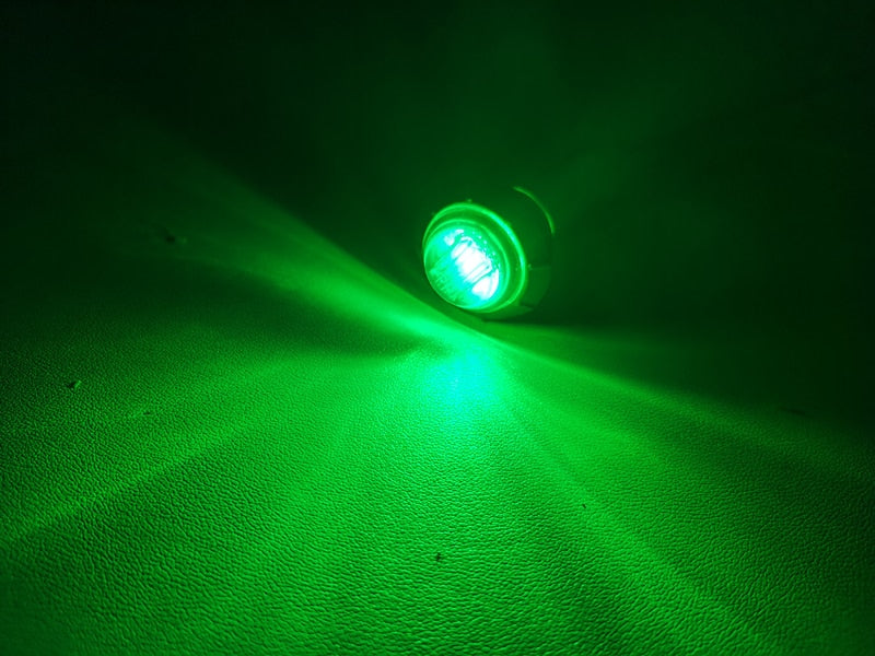 Rund LED markeringslygte, 12v  sæt med 10 stk