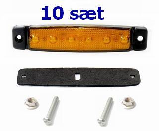 6 LED markeringslygte, 24v, 10 stk.