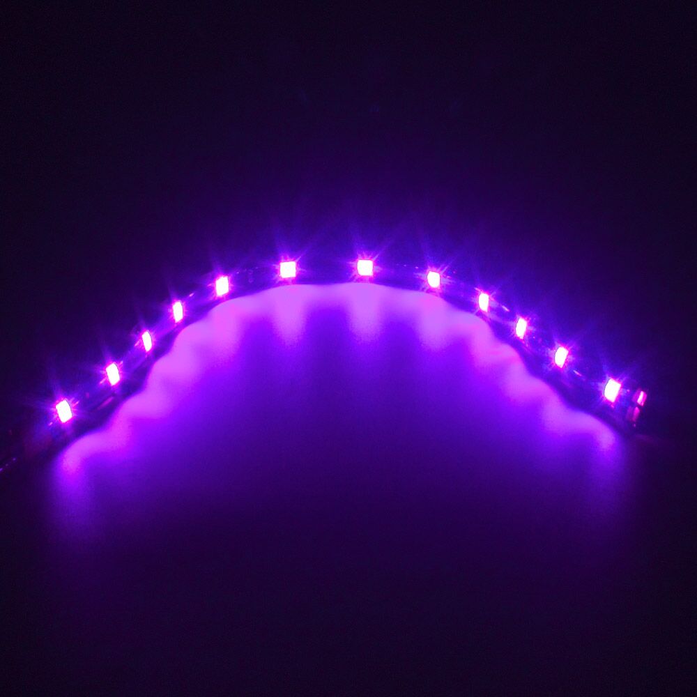 LED flexible strips 30cm vandtæt, 12v. Kraftigt lys