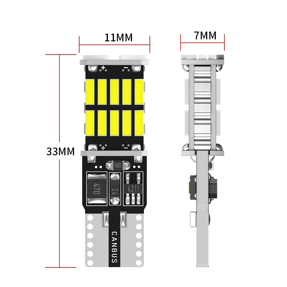 T10 W5W CANBUS LED  pære - 12v