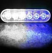 6 LED Blitzblink / strobe blink 12v / 24v - ALUMINIUM