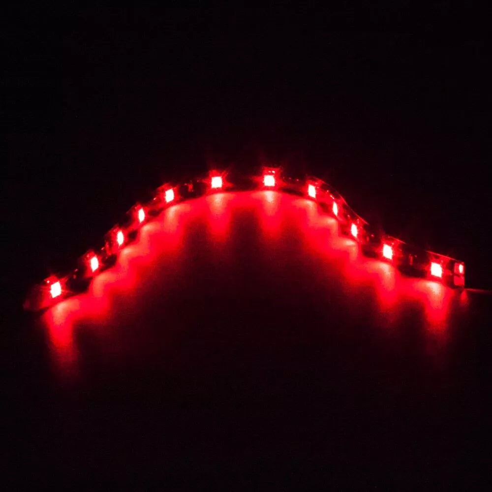 LED flexible strips 30cm vandtæt, 12v. Kraftigt lys
