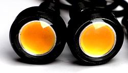 Eagle Eye LED lampe, Aluminium eller Sort,12volt, Sæt med 2 stk.