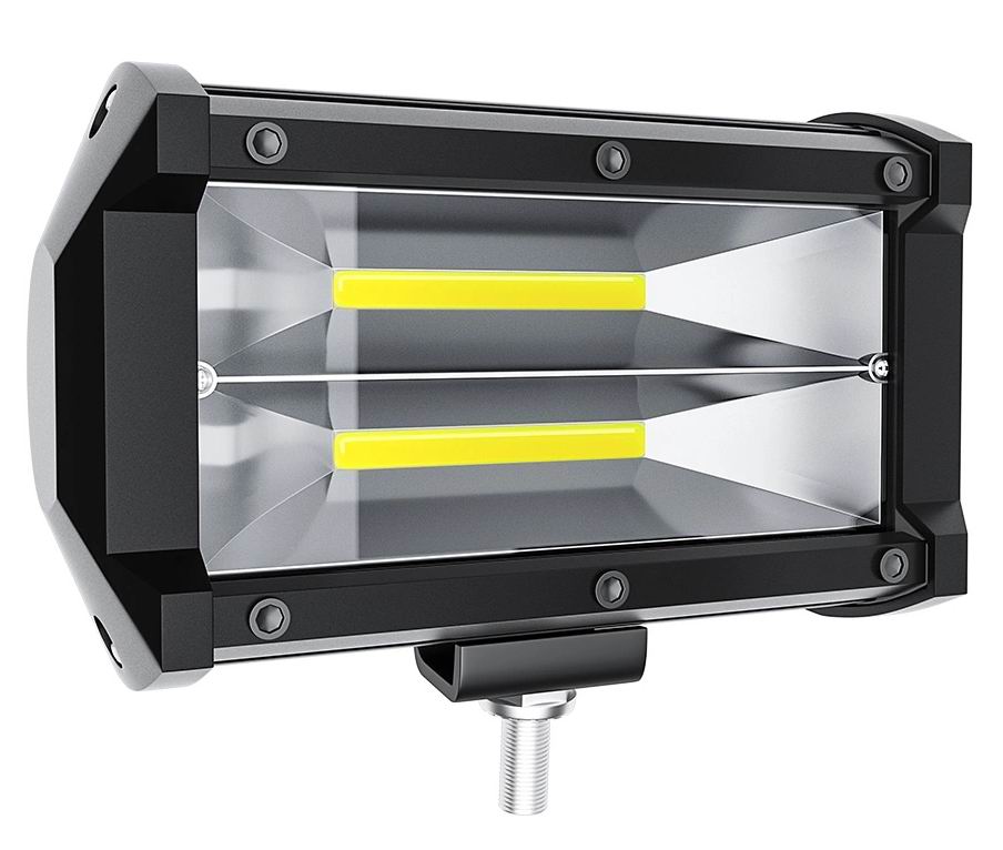 LED COB projektør 24 watt 12/24 volt - 2 rækker