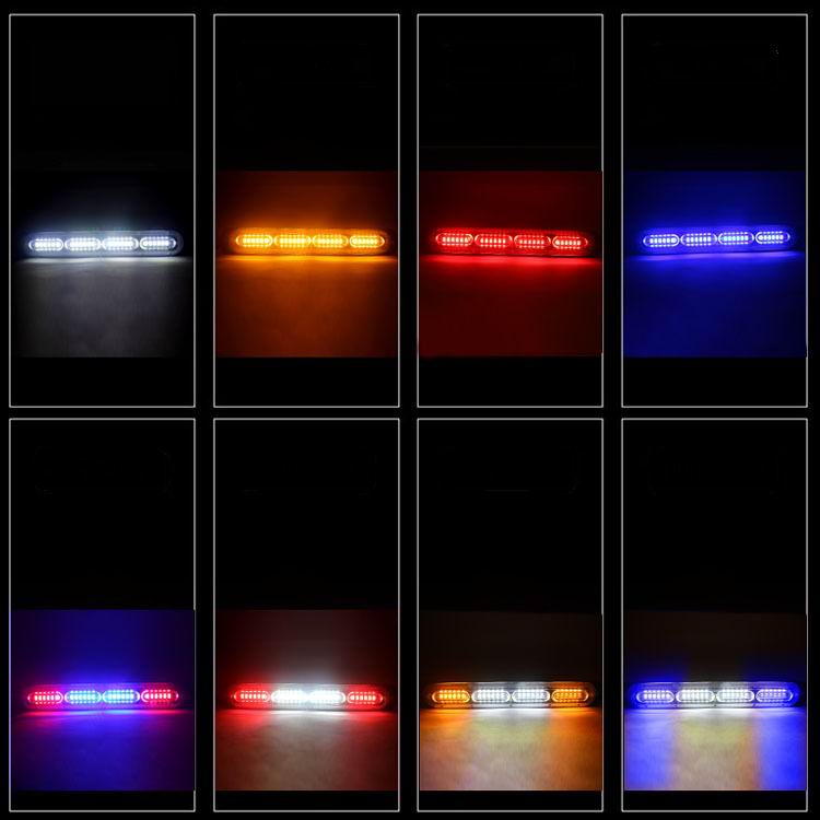 24 LED Blitzblink / strobe blink 12v / 24v - Aflang