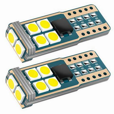 T10 W5W CANBUS LED  pære  - sæt med  2 stk. - 12v
