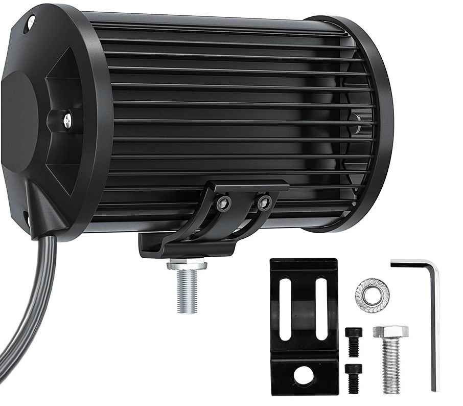 LED COB projektør 24 watt 12/24 volt - 2 rækker