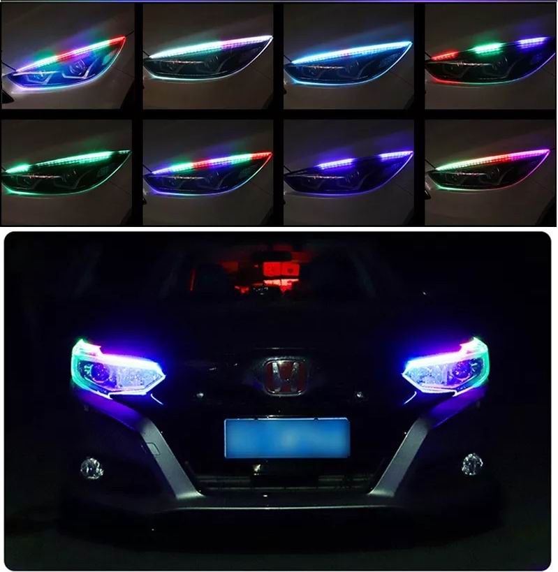 RGB App styret sæt 12v, 30 / 45 / 60 cm. - EYE BROW LYS