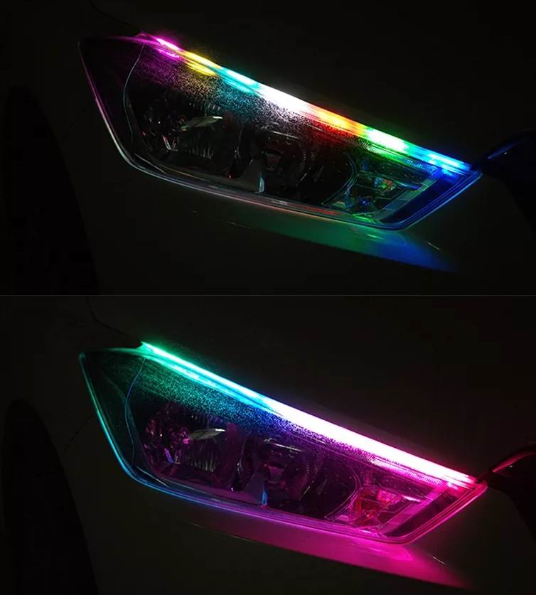 RGB App styret sæt 12v, 30 / 45 / 60 cm. - EYE BROW LYS