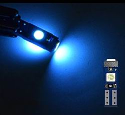 T5 W3W CANBUS LED  pære  - 12v