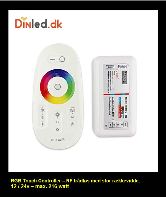 RF controller til RGB strips med touch fjernbetjening