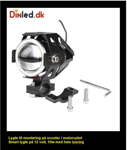 LED projektør 10 watt 12 volt - HALO - Rund