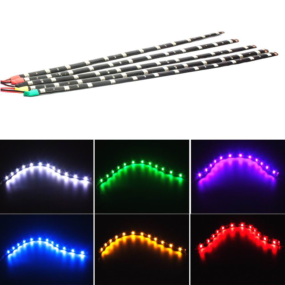 LED flexible strips 30cm vandtæt, 12v. Kraftigt lys