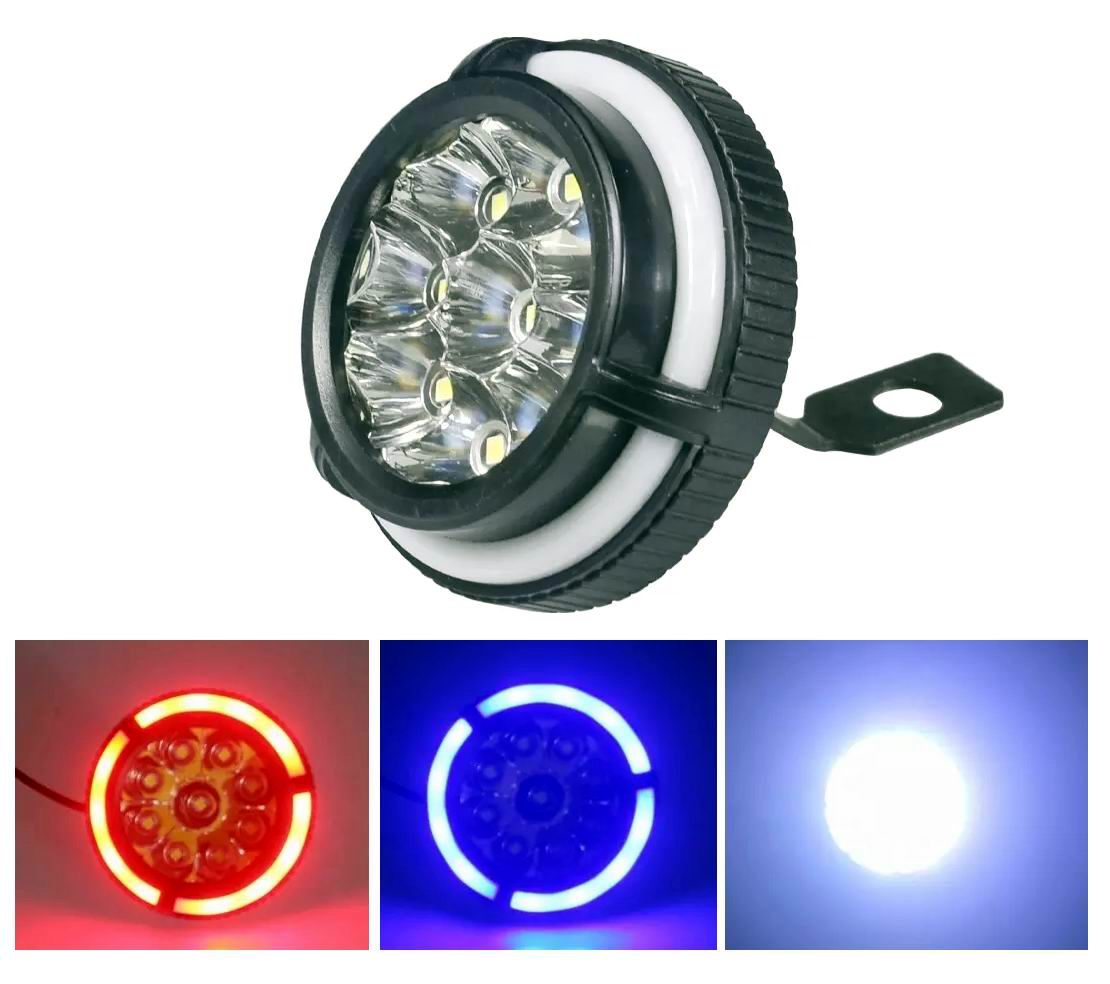 LED projektør med Halo + Blitzblink 9 watt, 12 volt