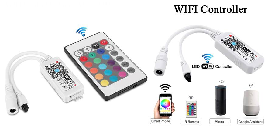 5 meter, 12 volt, 60 watt, 3600 lumen, IP65, 300 LED, RGB Led strip - KOMPLET SÆT