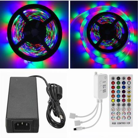 15 meter (3x5 meter), 12 volt, 72 watt, IP65, RGB LED strip - KOMPLET SÆT