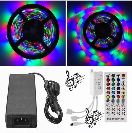 15 meter (3x5 meter), 12 volt, 72 watt, IP65, RGB LED strip - KOMPLET SÆT