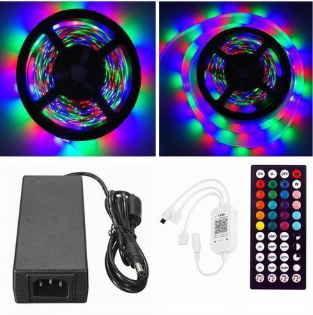 15 meter (3x5 meter), 12 volt, 72 watt, IP65, RGB LED strip - KOMPLET SÆT