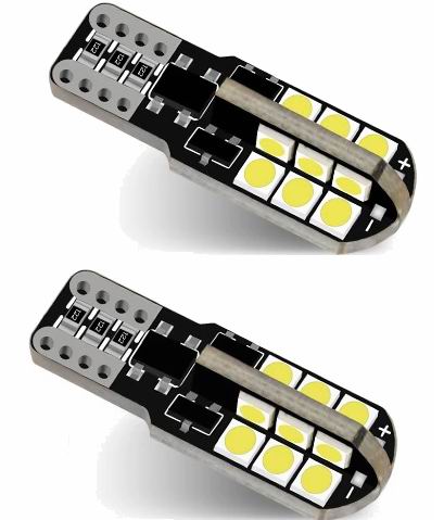 T10 W5W CANBUS LED  pære  - sæt med  2 stk. - 12v