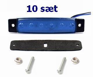 6 LED markeringslygte, 24v, 10 stk.
