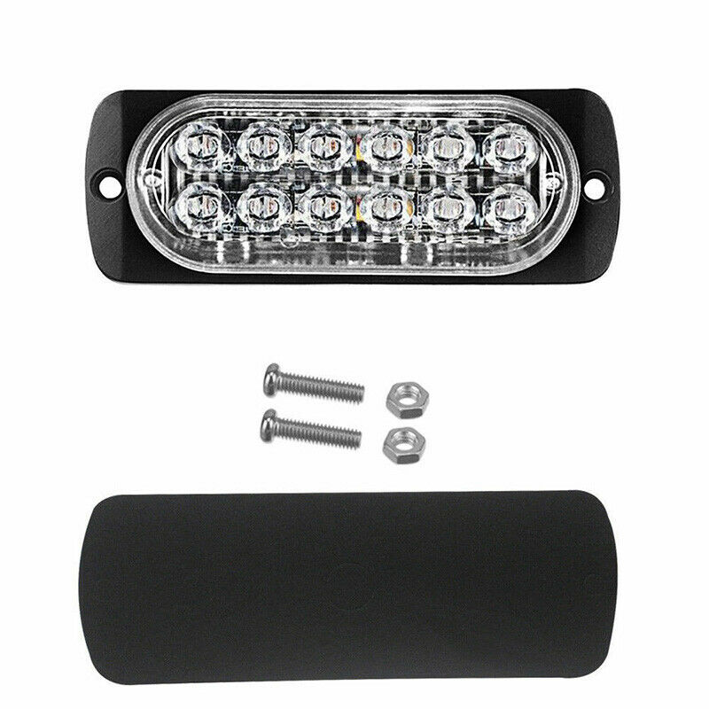 12 LED markeringslygte, 12v - kraftig model - sæt med 10 stk.