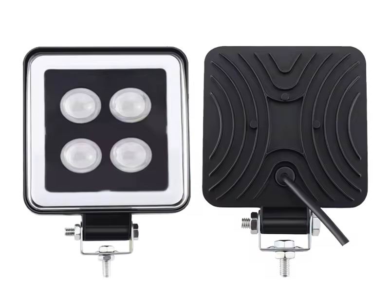 LED køretøjs projektør 20 watt 12-24v med rød halo