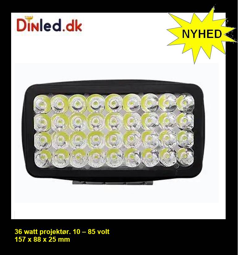 LED køretøjs projektør 36 watt 12/24 volt