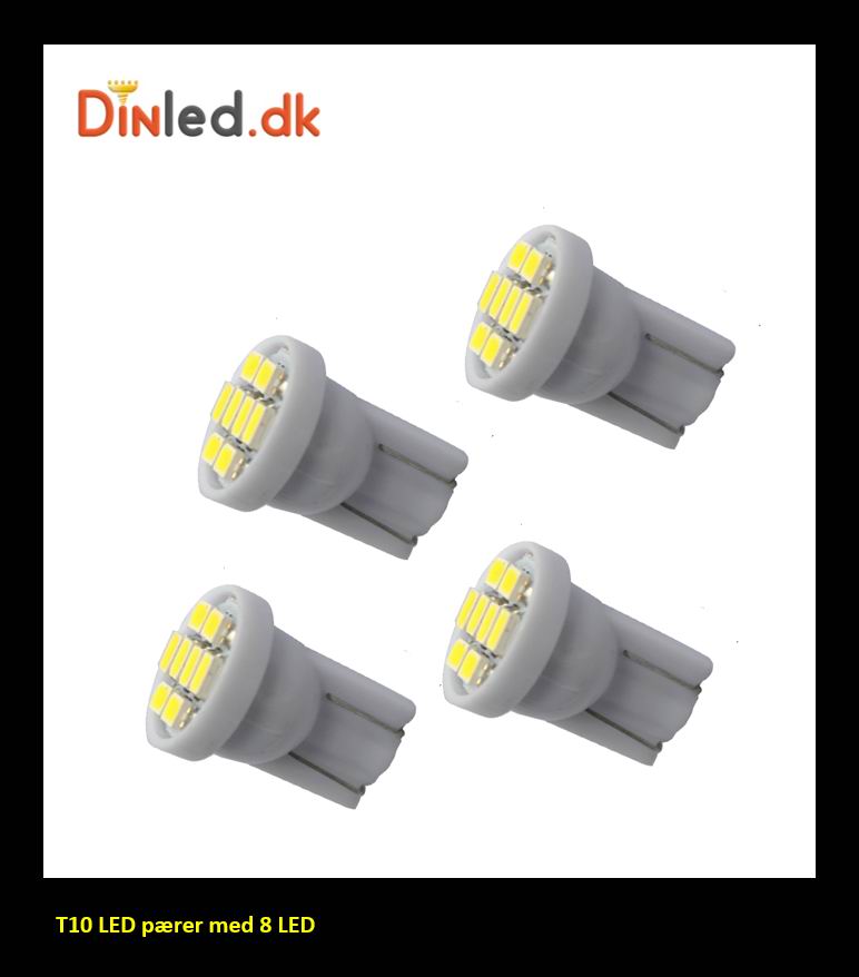 T10 W5W  LED pære - 12v