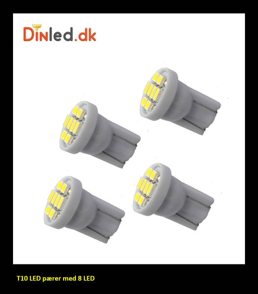 T10 W5W  LED pære - 12v