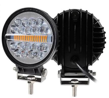 LED køretøjs projektør42 watt hvid / gul / blitzblink 12 - 80 volt