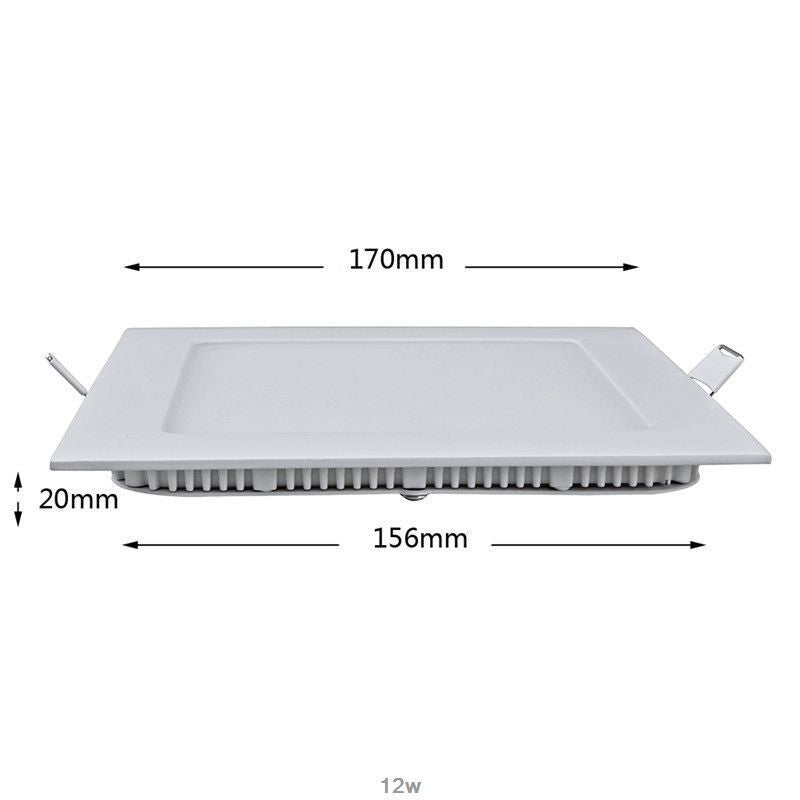 LED Indbygningslys 12w 220v, varmt lys - LAGER RYDNING