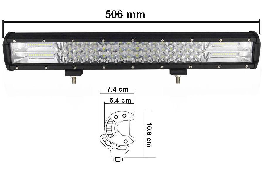 LED Lys bro / lys bar  216 - 288 - 324 - 468 watt 12/24 volt