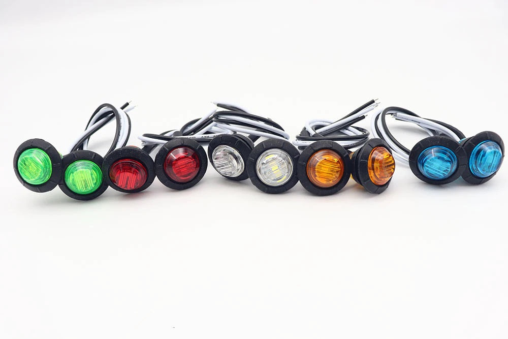 Rund LED markeringslygte, 12v