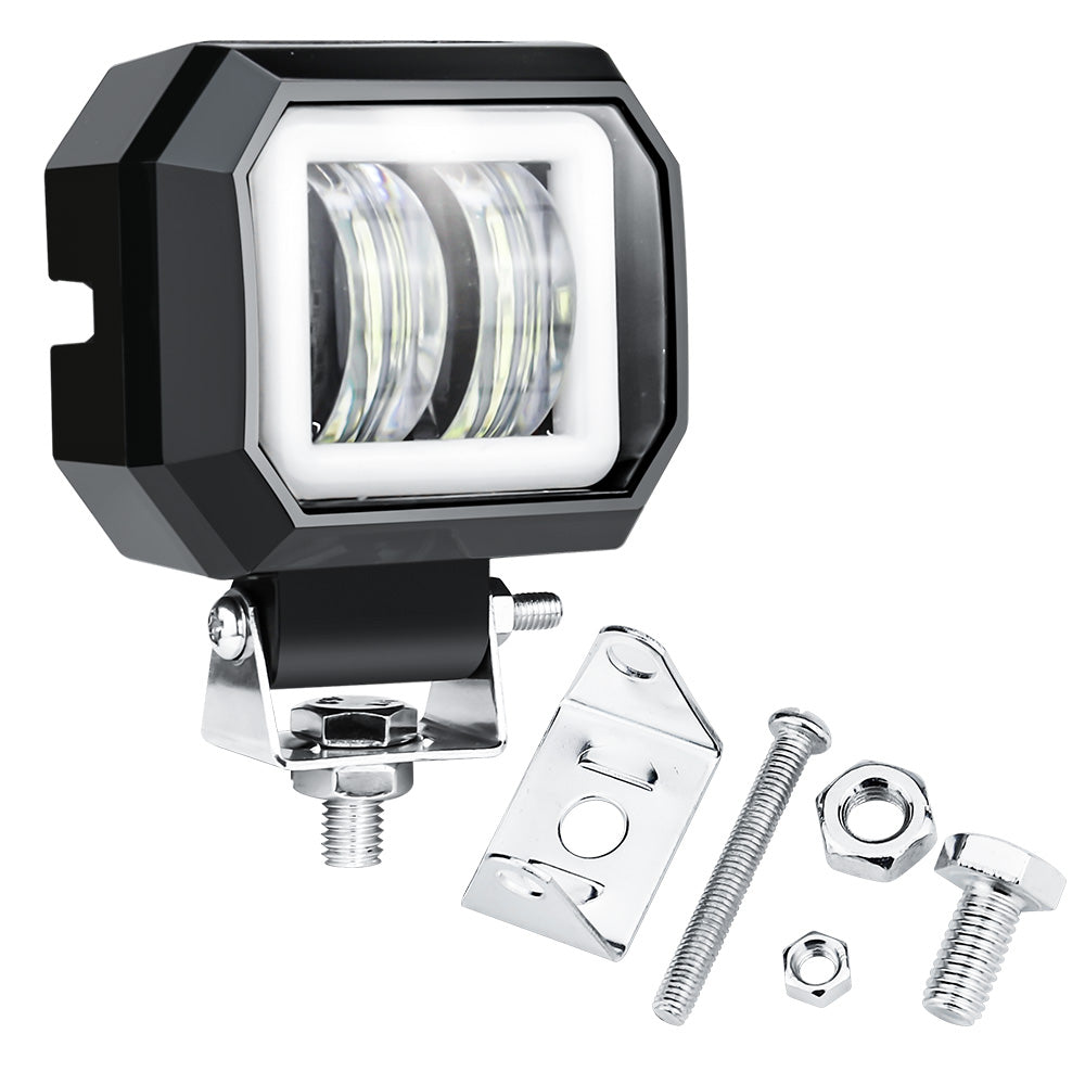 LED køretøjs projektør 20 watt 12/24 volt - HALO - Square