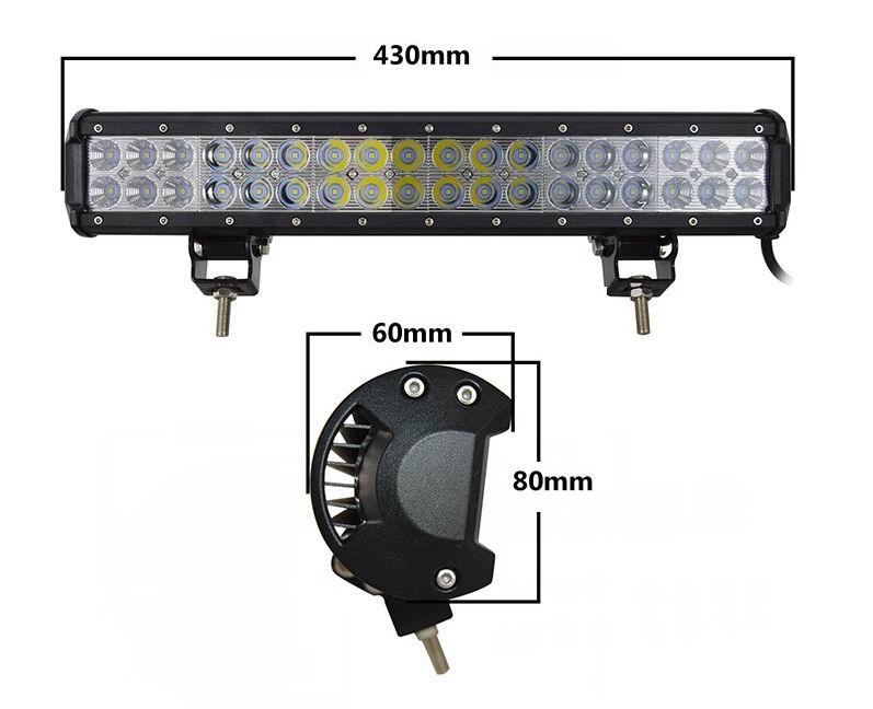 LED Lys bro / lys bar 108 watt 12/24 volt SPOT
