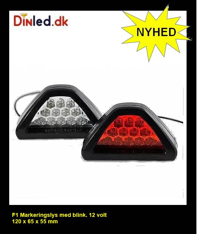 F1 Markeringslygte med blink - 12 volt