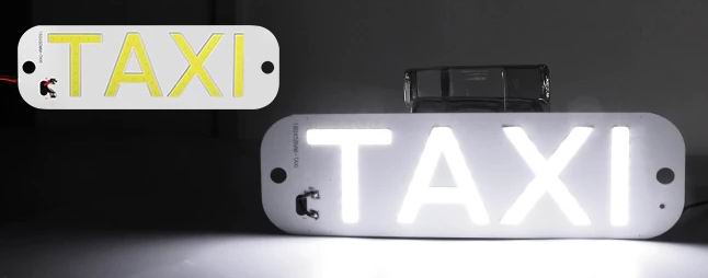 Taxi Skilt med stik til cigartænder