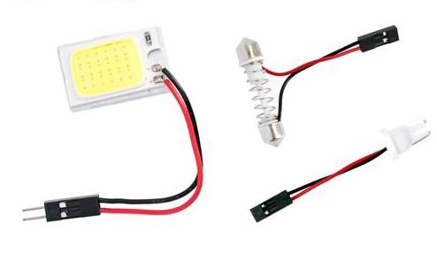 LED kabinelys med adaptere (10T + justerbar pinol), 12v