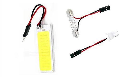LED kabinelys med adaptere (10T + justerbar pinol), 12v