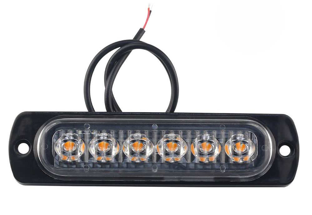 6 LED Markeringslys 12v - Kraftig model - 10 stk