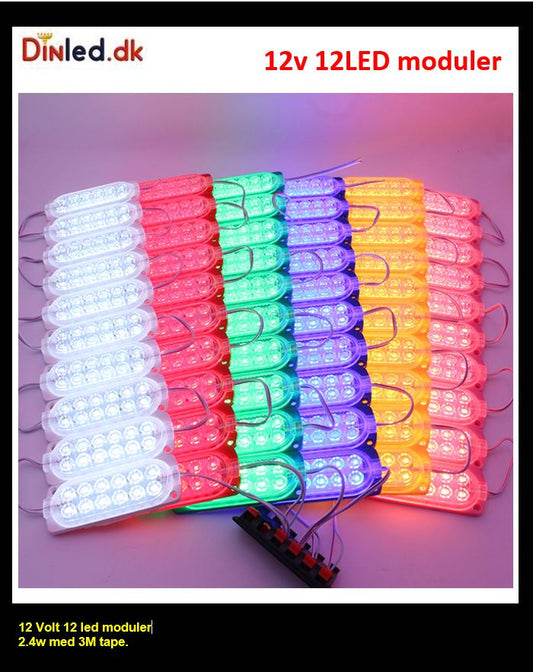 12 LED moduler, 12v